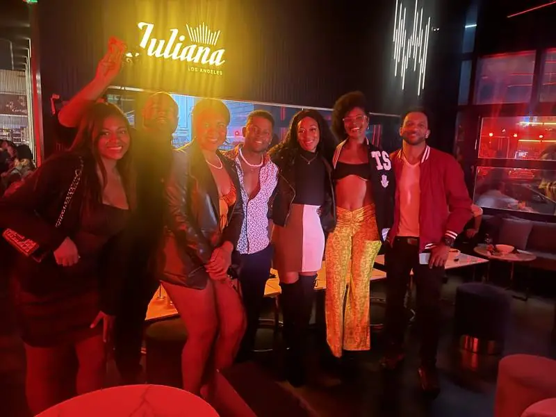 The Experience cast at the premiere at Juliana
