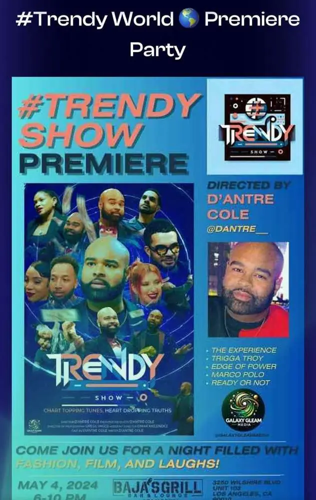 #Trendy Show premiere flyer